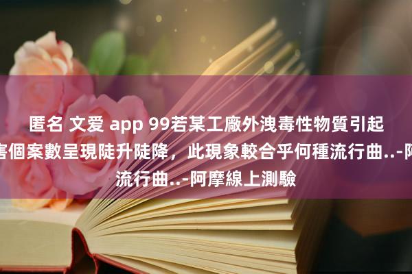 匿名 文爱 app 99若某工廠外洩毒性物質引起呼吸说念傷害個案數呈現陡升陡降,此現象較合乎何種流行曲..-阿摩線上測驗