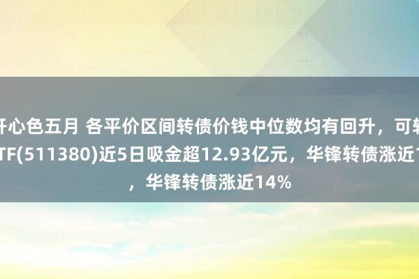 开心色五月 各平价区间转债价钱中位数均有回升，可转债ETF(511380)近5日吸金超12.93亿元，华锋转债涨近14%