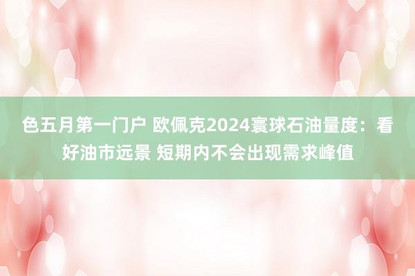 色五月第一门户 欧佩克2024寰球石油量度：看好油市远景 短期内不会出现需求峰值