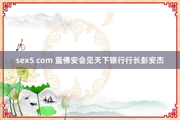 sex5 com 蓝佛安会见天下银行行长彭安杰