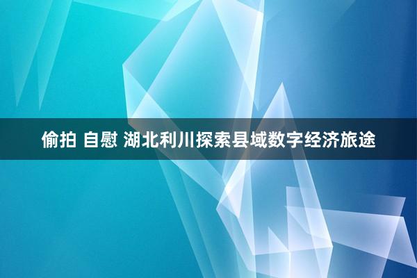 偷拍 自慰 湖北利川探索县域数字经济旅途